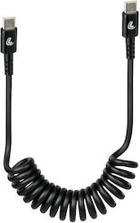 Lampa Spiral USB-C to Lightning Cable Μαύρο (25-100cm)