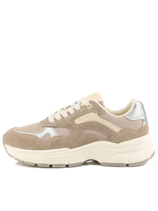 Gant Γυναικεία Sneakers Taupe / Silver