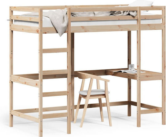 Hochbett Einzeln για Στρώμα 100x200cm