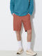 Washed Out Men's Shorts Chino Burgundy
