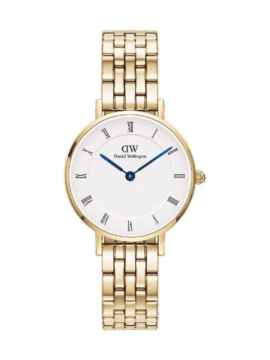 Daniel Wellington Petite Women's Watch with Gold Metal Bracelet