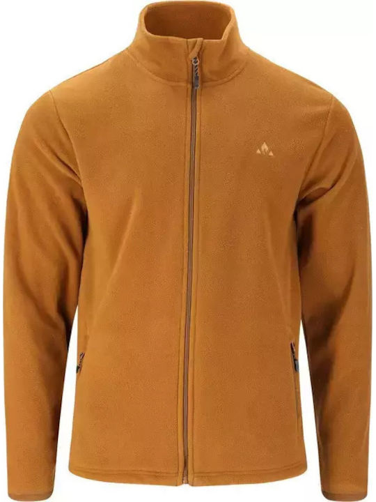 Men's Fleece Cardigan Brown