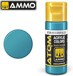 Ammo Atom Model Making Paint Green Blue 20ml