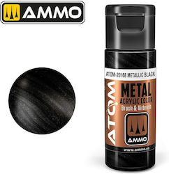 Ammo Modellbau Farbe Metallic Black 20ml