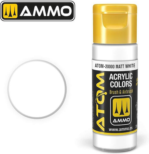 Ammo Vopsea pentru modelism Matt White 20ml
