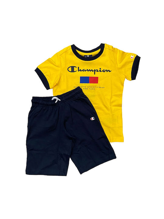 Champion Kids Set with Shorts Summer 2pcs Yellow