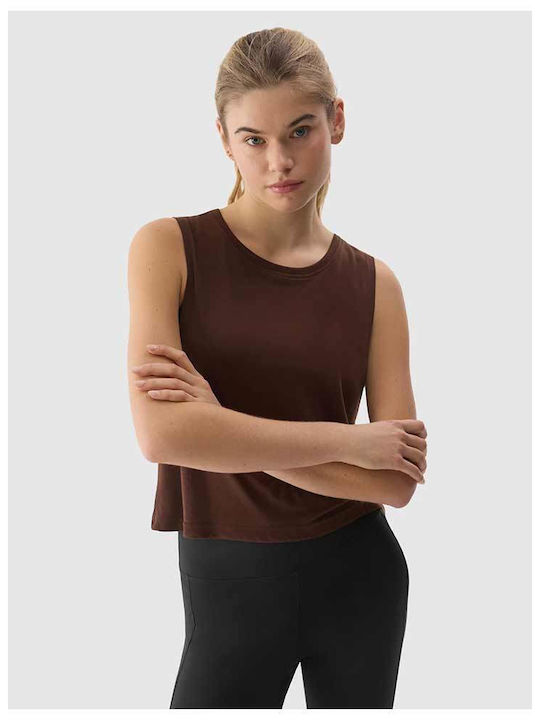4F Women's Athletic Blouse Sleeveless Brown
