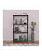 Bookcase Jackrey Charcoal-Black 60x30x114cm
