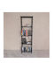 Bookcase Glase Charcoal-Black 40x30x150cm