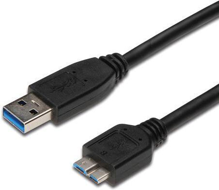PremiumCord Regular USB 3.0 spre micro USB Cablu Negru 1m (ku3ma1bk) 1buc