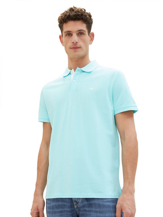 Tom Tailor Bluza Sportivă pentru Bărbați cu Mânecă Scurtă Polo Albastră