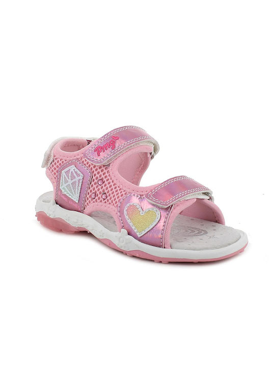 Primigi Kinder Sandalen Anatomisch mit Klettverschluss & Lichtern Rosa