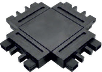 Spot Light Track Connector for Lighting Fixtures made of Aluminum Black 6858