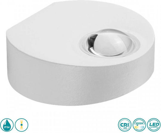 Spot Light Wall-Mounted Outdoor Light LED IP54 2W with Warm White Light Double Beam