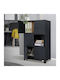 Cabinet de Birou Metalic Cărbune de lemn 75x40x120cm