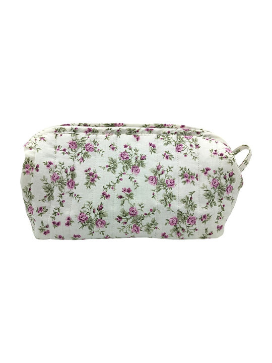 Amaryllis Slippers Toiletry Bag in White color