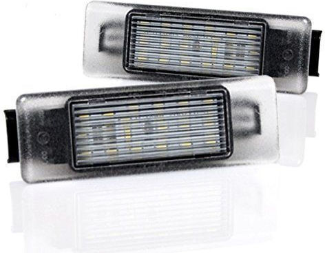 Depo Светлини За Регистрационната Табела LED Peugeot 206 / Partner Citroen C3 / C4 / C5 / C6 / Saxo / Xsara Picasso / C4 Picasso / Berlingo 5008 2 Бройки
