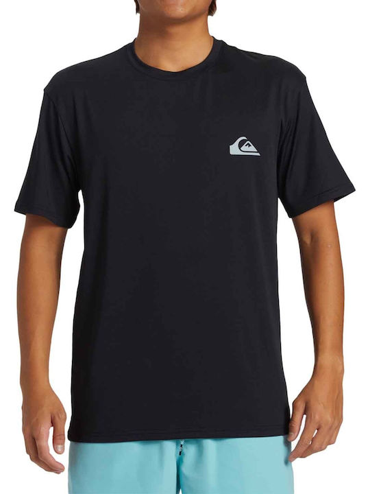 Quiksilver Bărbați Mâneci scurte Tricou de protecție solară Negru