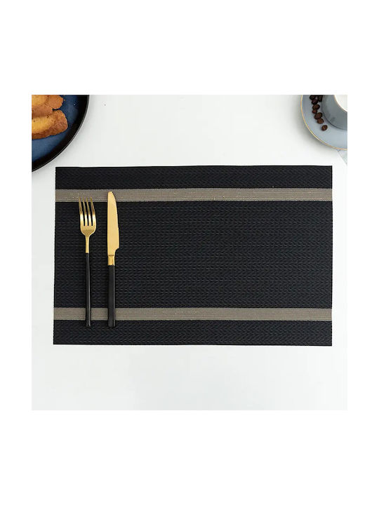 Etoile Placemat Black 45x30cm