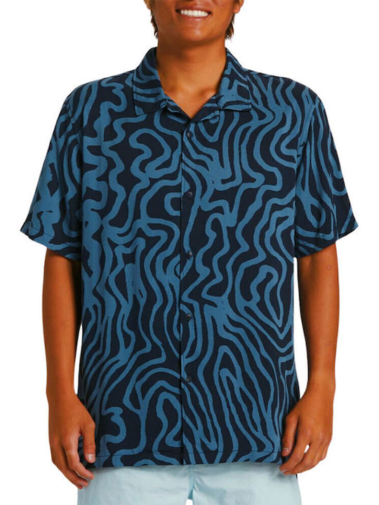 Pool Party Short-sleeved Shirt Navy Blue