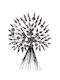 Wall Decor Flower Arrangement Handmade Silver Made of Metal 72x53cm