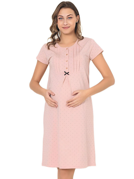 Angel's Secret Нощна риза за бременни & кърмене Розов