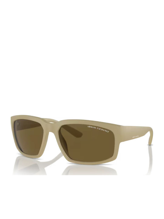 Armani Exchange Unisex Γυαλιά Ηλίου με Μπεζ Κοκκάλινο Σκελετό και Γκρι Φακό AX4142SU 834873