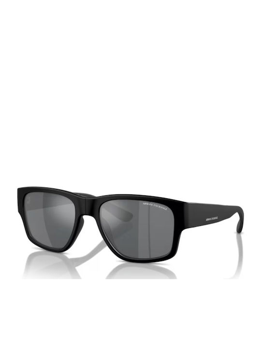 Armani Exchange Унисекс Слънчеви Очила с Черна Пластмасова Рамка и Сиви Стъкла AX4141SU 80786G