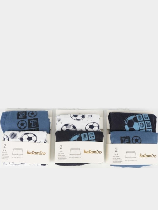 Katamino Комплект детски боксерки Blue, Blue, Blue, White 3бр
