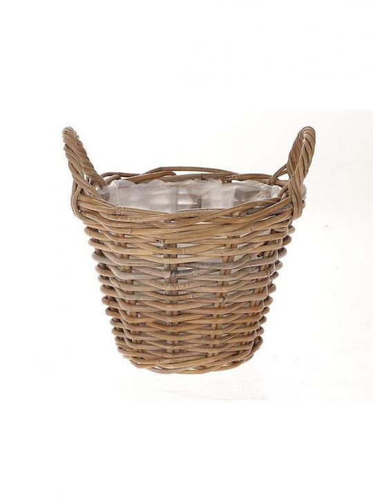 Decorative Basket Wicker with Handles 32x32cm Plastona