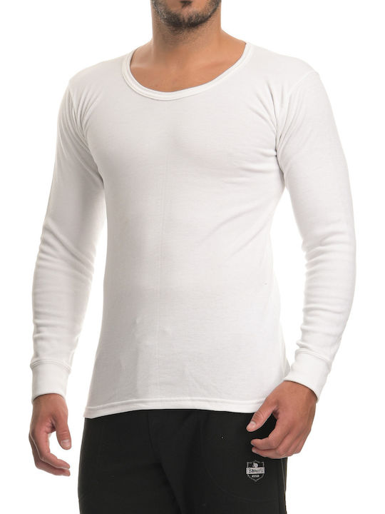 Dedes Herren Thermo Langarmshirt Weiß