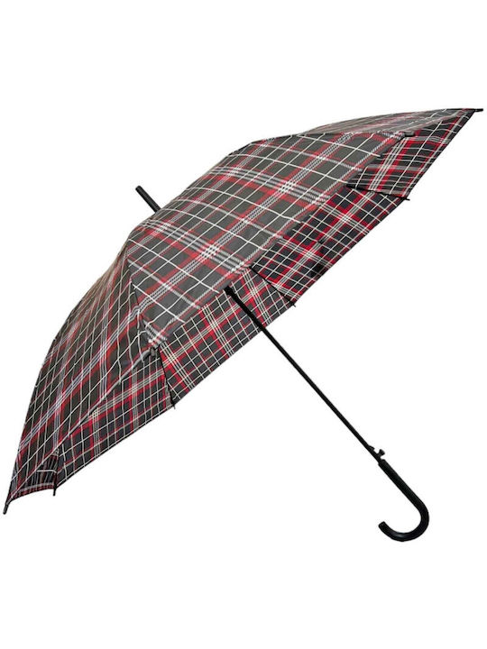 TnS Umbrelă de ploaie cu baston de mers pe jos Roșie