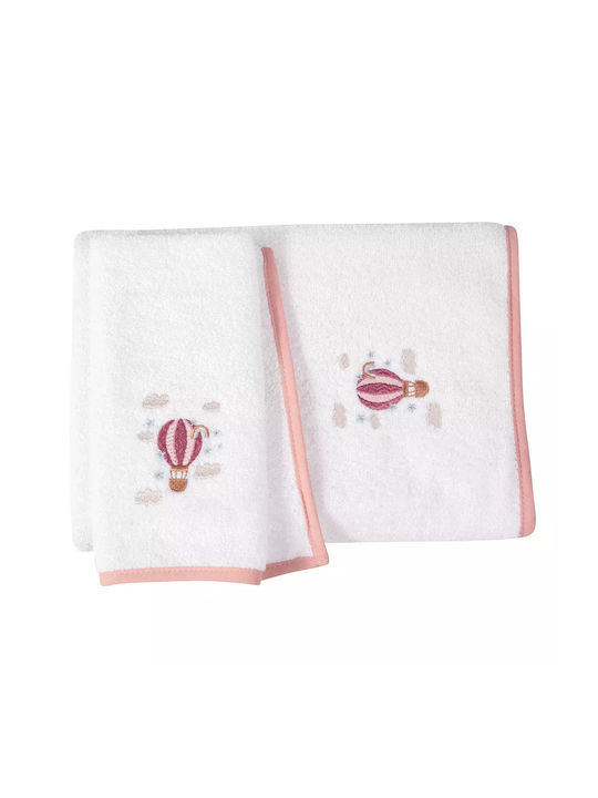 Greenwich Polo Club Set of baby towels 2pcs White Weight 400gr/m²