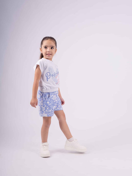 Εβίτα Kids Set with Shorts Summer 2pcs White