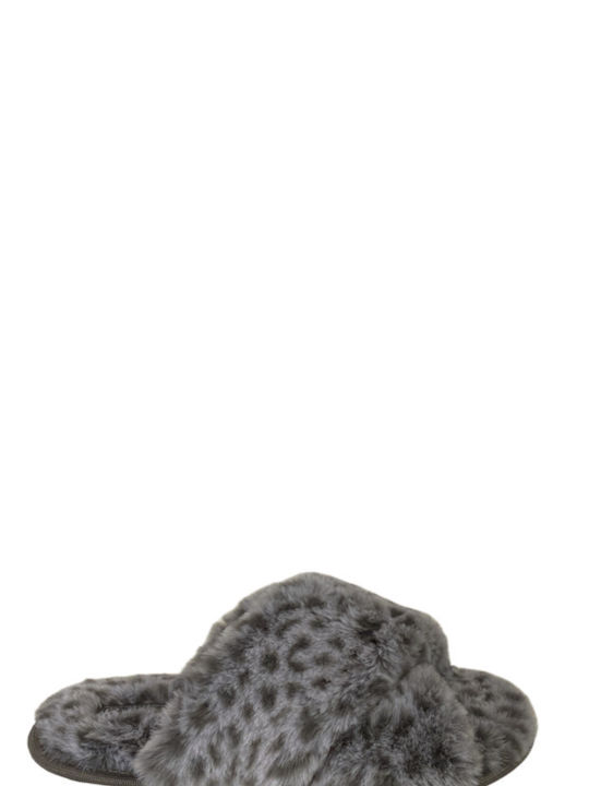 B-Soft Winter Women's Slippers in Gray color