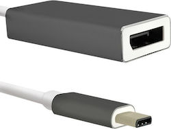 Qoltec 50429 USB-C Masculin În DisplayPort Feminin