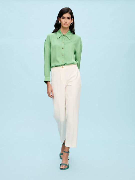 Passager Women's Fabric Trousers Ecru