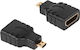 Μετατροπέας micro HDMI male σε HDMI female 1τμχ ZLA0863