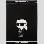 Karl Lagerfeld Black Cotton Beach Towel