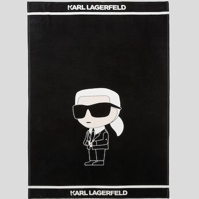 Karl Lagerfeld Πετσέτα Θαλάσσης Μαύρη