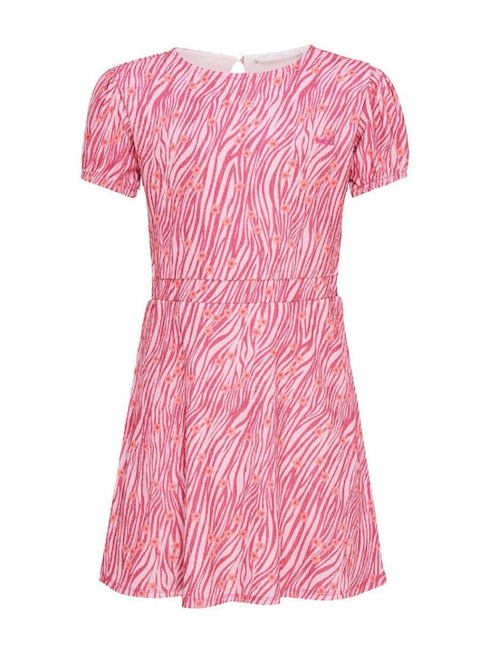 Children's Dress Short Sleeve Salmon Pink