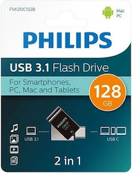 Philips 128GB USB 2.0 Stick Negru