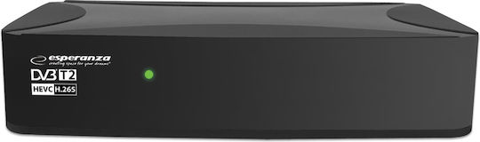 Esperanza Dvb-t2 H.265/hevc EV108R Ψηφιακός Δέκτης Mpeg-4 Full HD (1080p) Σύνδεσεις SCART / HDMI / USB