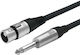 Vivolink Cable XLR female - 6.3mm male Μαύρο 1m (PROAUDXLRFJACK1)