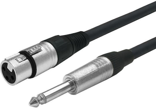 Vivolink Cable XLR female - 6.3mm male Μαύρο 1m (PROAUDXLRFJACK1)