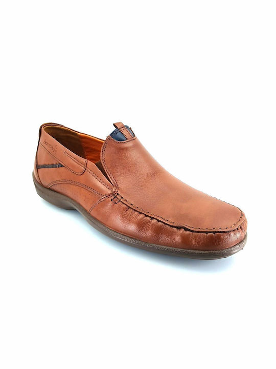 Boxer Men's Leather Moccasins Tabac Brown