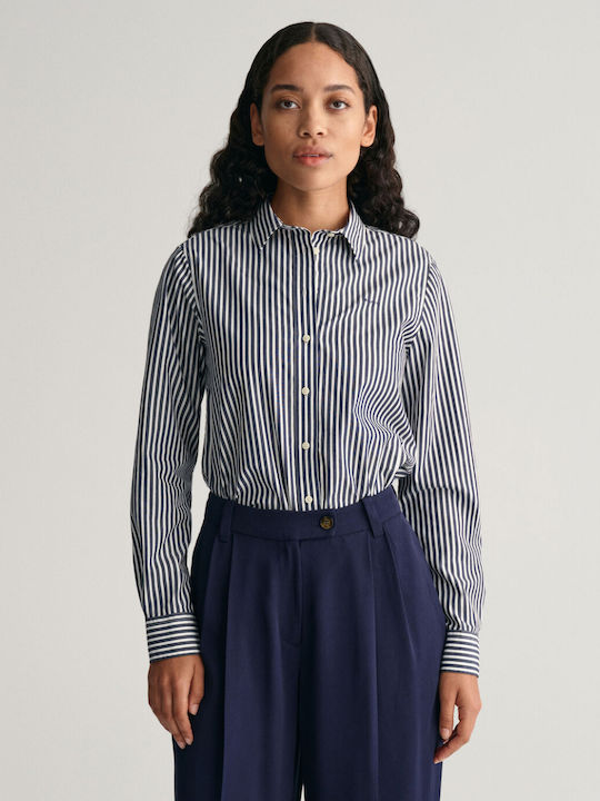 Gant Women's Striped Long Sleeve Shirt Blue