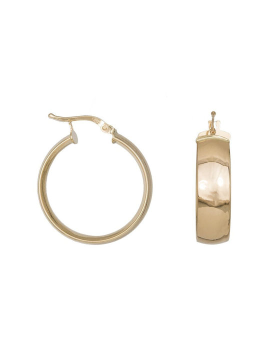 Earrings Hoops made of Gold 14K