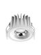 Spot Light Round Metallic Recessed Spot with Integrated LED and Natural White Light White 1pcs