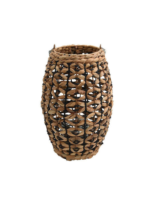 Fylliana Tabletop Wicker Lantern Black 24x36cm